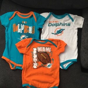 Miami Dolphins NFL apparel 24mos onesies